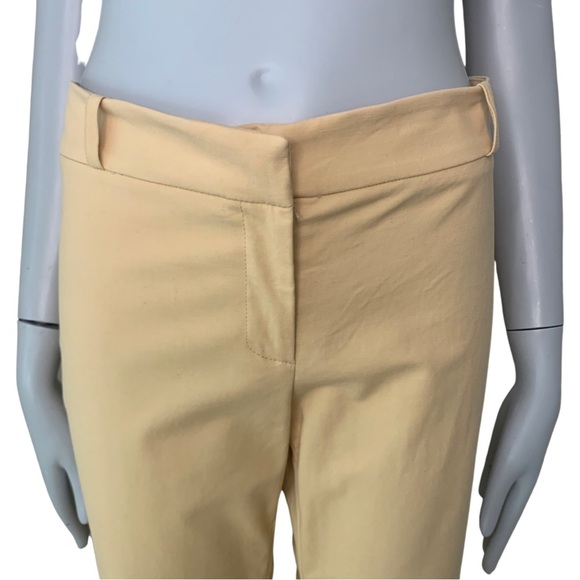 PIAZZA SEMPIONE Made in Italy Chelsea Stretch Cotton Dress Pants Yellow - Picture 4 of 15